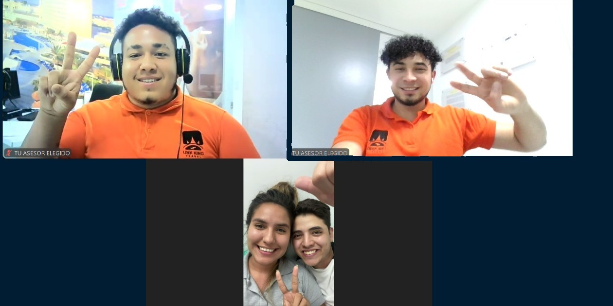 Destiny, en su asesoría por videollamada con el equipo de Link King Travel