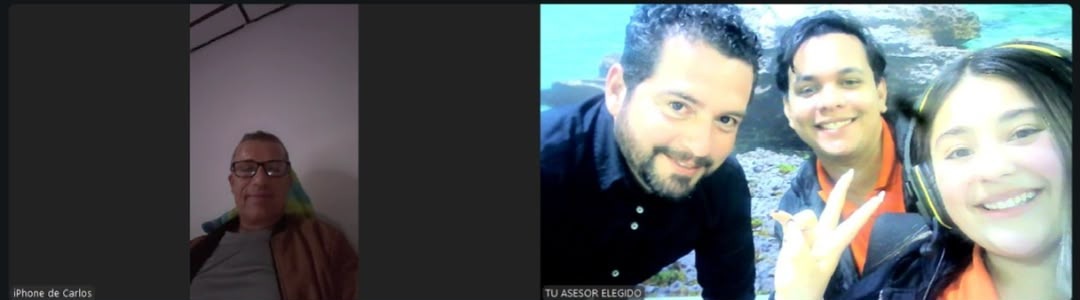Carlos, en su asesoría por videollamada con el equipo de Link King Travel