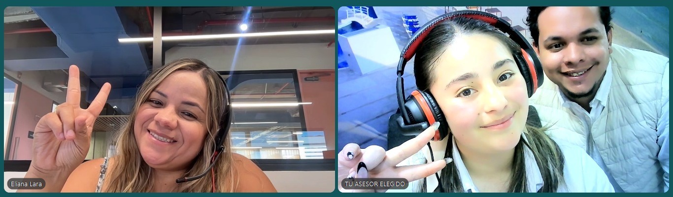 Eliana Lara, en su asesoría por videollamada con el equipo de Link King Travel